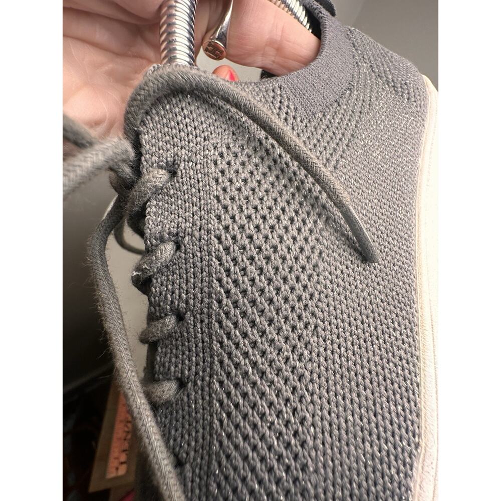 FitFlop‎ Women 7.5 Rally Knit Trainer Sneakers Metallic Gray Shimmer Activewear - Picture 7 of 16